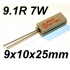9.1R 7W Resistor wire-wound; cement _ [3pcs]